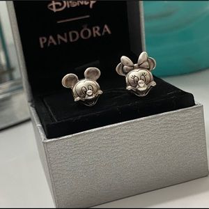 Disney Pandora Mickey and Minnie portrait charms
